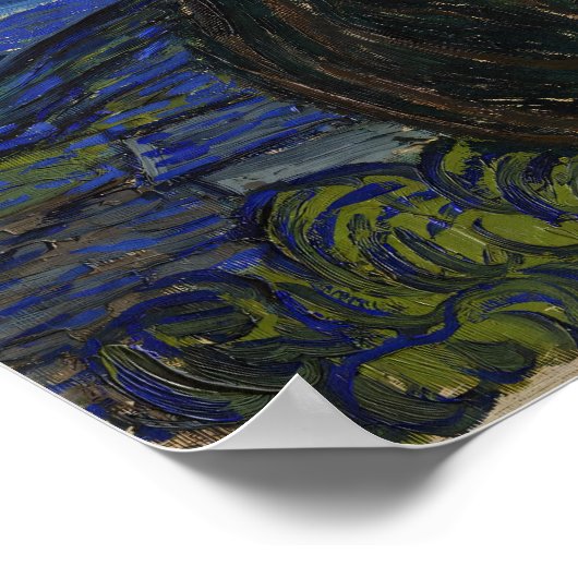 ヴァンゴッホクラシックの絵を描星の夜 ポスター (角)