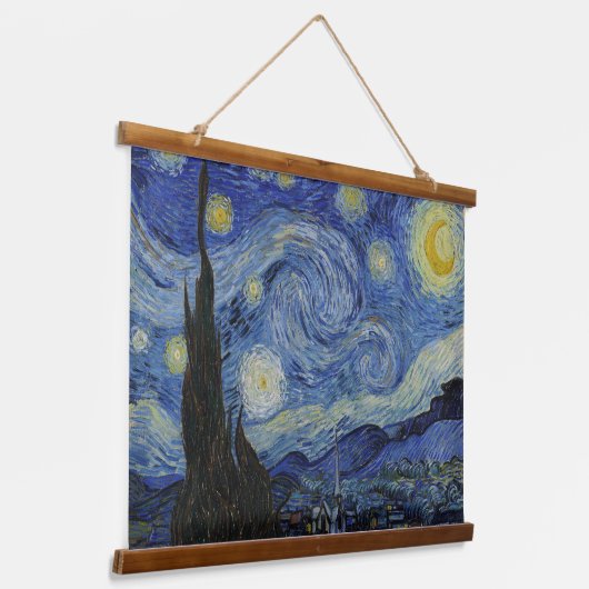 ヴァンゴッホクラシックの絵を描星の夜 吊り下げ型タペストリー (傾斜あり)
