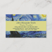 ヴァンゴッホクラシックの絵を描星の夜 名刺 (裏面)