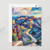 ヴァンゴッホグランドキャニオンカラフルサンセットオイル ポストカード (正面/裏面)