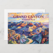 ヴァンゴッホグランドキャニオンホピポイントサンセットカラフル ポストカード (正面/裏面)
