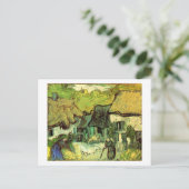 ヴァンゴッホコテージジョルガスの茅葺きファインアート ポストカード (スタンド正面)