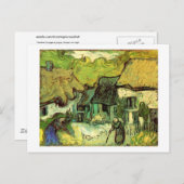ヴァンゴッホコテージジョルガスの茅葺きファインアート ポストカード (正面/裏面)