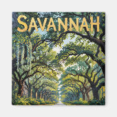 ヴァンゴッホサバンナジョージアオーアベニュー絵を描ズ マグネット (正面)