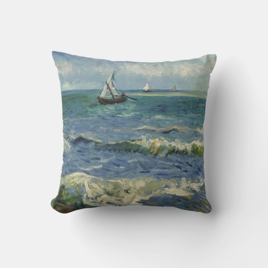 ヴァンゴッホシースケープアットサイントマリーデラメール クッション (正面)