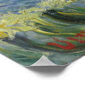 ヴァンゴッホシースケープアットサイントマリーデラメール ポスター (角)