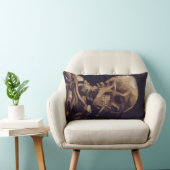 ヴァンゴッホスカル燃えるたばこのスケルトン ランバークッション (椅子)