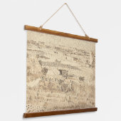 ヴァンゴッホスケッチ素朴なアートの木の壁を収穫 吊り下げ型タペストリー (傾斜あり)