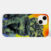 ヴァンゴッホスタイルキャットサンセットビーチ Case-Mate iPhoneケース (裏面 (横))
