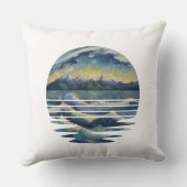 ヴァンゴッホスタイルペインティングセット夕日の海 クッション (裏面)