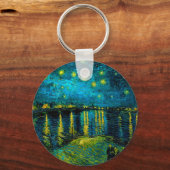 ヴァンゴッホスターリーナイトオーバーザローヌ キーホルダー (正面)