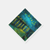 ヴァンゴッホスターリーナイトオーバーザローヌ スタンダードカクテルナプキン (角)