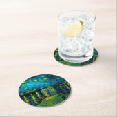 ヴァンゴッホスターリーナイトオーバーザローヌ ラウンドペーパーコースター (インサイチュ)