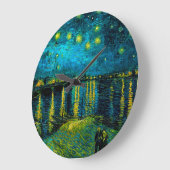 ヴァンゴッホスターリーナイトオーバーザローヌ ラージ壁時計 (傾斜)