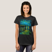 ヴァンゴッホスターリーナイトオーバーザローヌ Tシャツ (正面フル)