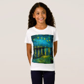 ヴァンゴッホスターリーナイトオーバーザローヌ Tシャツ (正面フル)