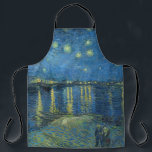ヴァンゴッホスターリーナイトローネ絵画ズ エプロン<br><div class="desc">ヴィンセント・ヴァン・ゴッホ（1853年3月30日–1890年7月29日）は、印象派の画家として有力なオランダである。これは絵画ローネ上空の星空の夜だ。</div>