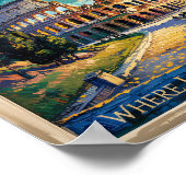 ヴァンゴッホスターリーナイトローマイタリアコロッセウムトラベル ポスター (角)