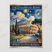 ヴァンゴッホスターリーナイトローマイタリアコロッセウムトラベル ポストカード (正面)