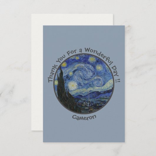 ヴァンゴッホズザスタリーナイトパーティーアイテムコレクション サンキューカード (正面/裏面)