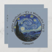 ヴァンゴッホズザスタリーナイトパーティーアイテムコレクション 招待状 (正面/裏面)