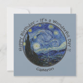 ヴァンゴッホズザスタリーナイトパーティーアイテムコレクション 招待状 (正面)