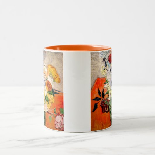 ヴァンゴッホバラとアネモネス ツートーンマグカップ (中央)
