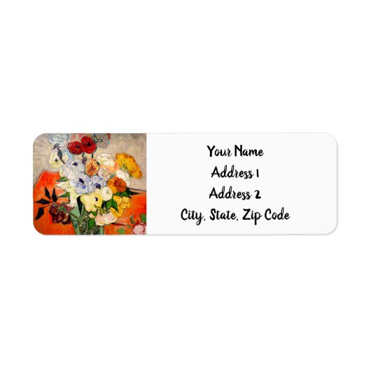 ヴァンゴッホバラとアネモネス ラベル (正面)