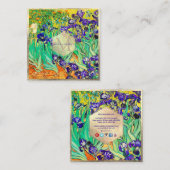 ヴァンゴッホパープルアイリスSt. Remy スクエア名刺 (正面/裏面)
