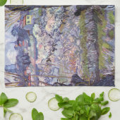 ヴァンゴッホビューアルレスフラワーガーデン キッチンタオル (折り畳み)