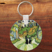 ヴァンゴッホビレッジ通り&ステップオーバーズ姿 キーホルダー (正面)