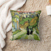ヴァンゴッホビレッジ通り&ステップオーバーズ姿 クッション (ブランケット)