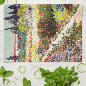 ヴァンゴッホフローリングガーデンアットアルレスフローラファインアート キッチンタオル (折り畳み)