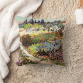 ヴァンゴッホフローリングガーデンアットアルレスフローラファインアート クッション (ブランケット)