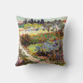 ヴァンゴッホフローリングガーデンアットアルレスフローラファインアート クッション (裏面)