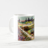 ヴァンゴッホフローリングガーデンアットアルレスフローラファインアート コーヒーマグカップ (正面左)