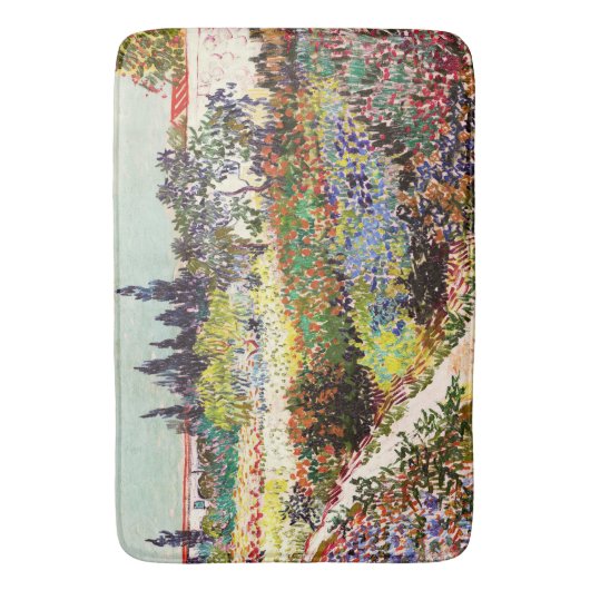 ヴァンゴッホフローリングガーデンアットアルレスフローラファインアート バスマット (正面縦)