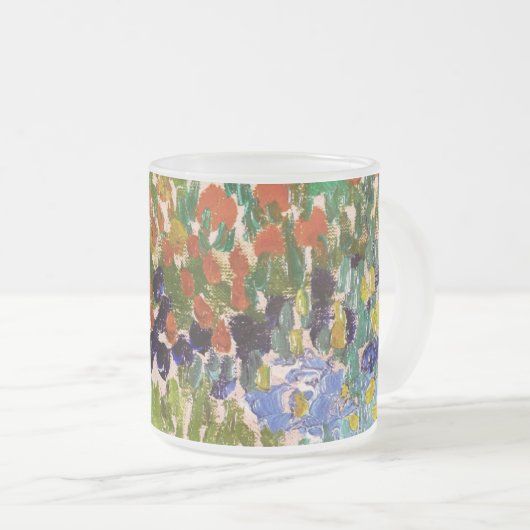 ヴァンゴッホフローリングガーデンアットアルレスフローラファインアート フロストグラスマグカップ (正面右)