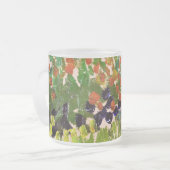 ヴァンゴッホフローリングガーデンアットアルレスフローラファインアート フロストグラスマグカップ (正面左)