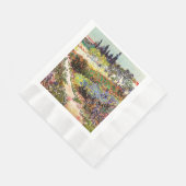 ヴァンゴッホフローリングガーデンアットアルレスフローラファインアート 縁ありランチョンナプキン (角)