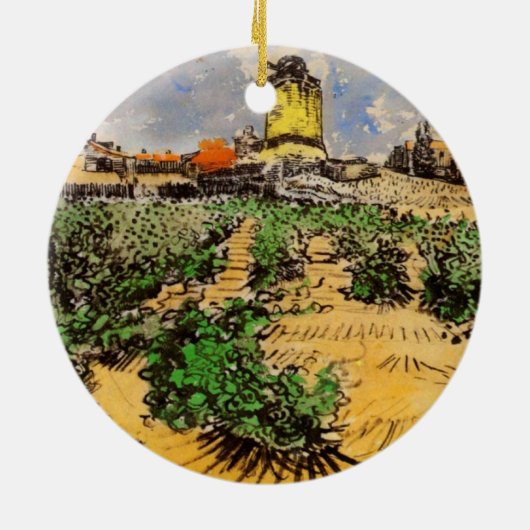 ヴァンゴッホミルオブアルフォンスドーデットアットフォンテビエル セラミックオーナメント (裏面)