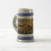 ヴァンゴッホランドスケープwithハウス&ポーローマン ビールジョッキ (正面左)