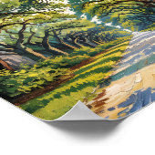 ヴァンゴッホレトロサバンナジョージアオークアベニュートラベル ポスター (角)