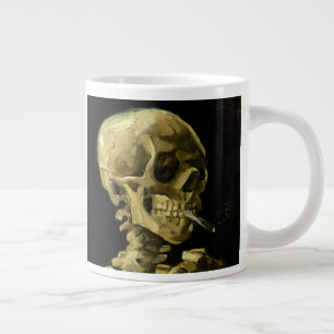 ヴァンゴッホ喫煙スケルトン ジャンボコーヒーマグカップ