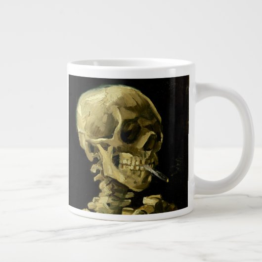 ヴァンゴッホ喫煙スケルトン ジャンボコーヒーマグカップ (右)