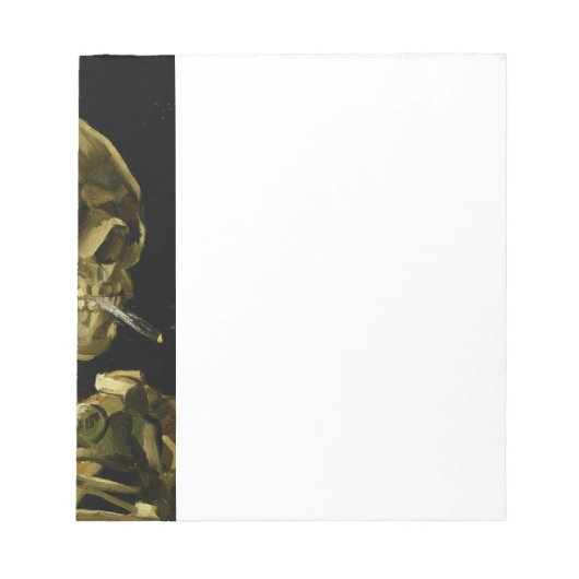 ヴァンゴッホ喫煙スケルトン ノートパッド (正面)