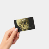 ヴァンゴッホ喫煙スケルトン バッジ (手持ち)