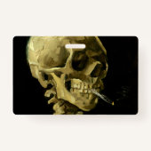 ヴァンゴッホ喫煙スケルトン バッジ (裏面)