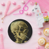 ヴァンゴッホ喫煙スケルトン ペーパープレート (パーティー)