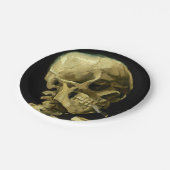 ヴァンゴッホ喫煙スケルトン ペーパープレート (アングル)